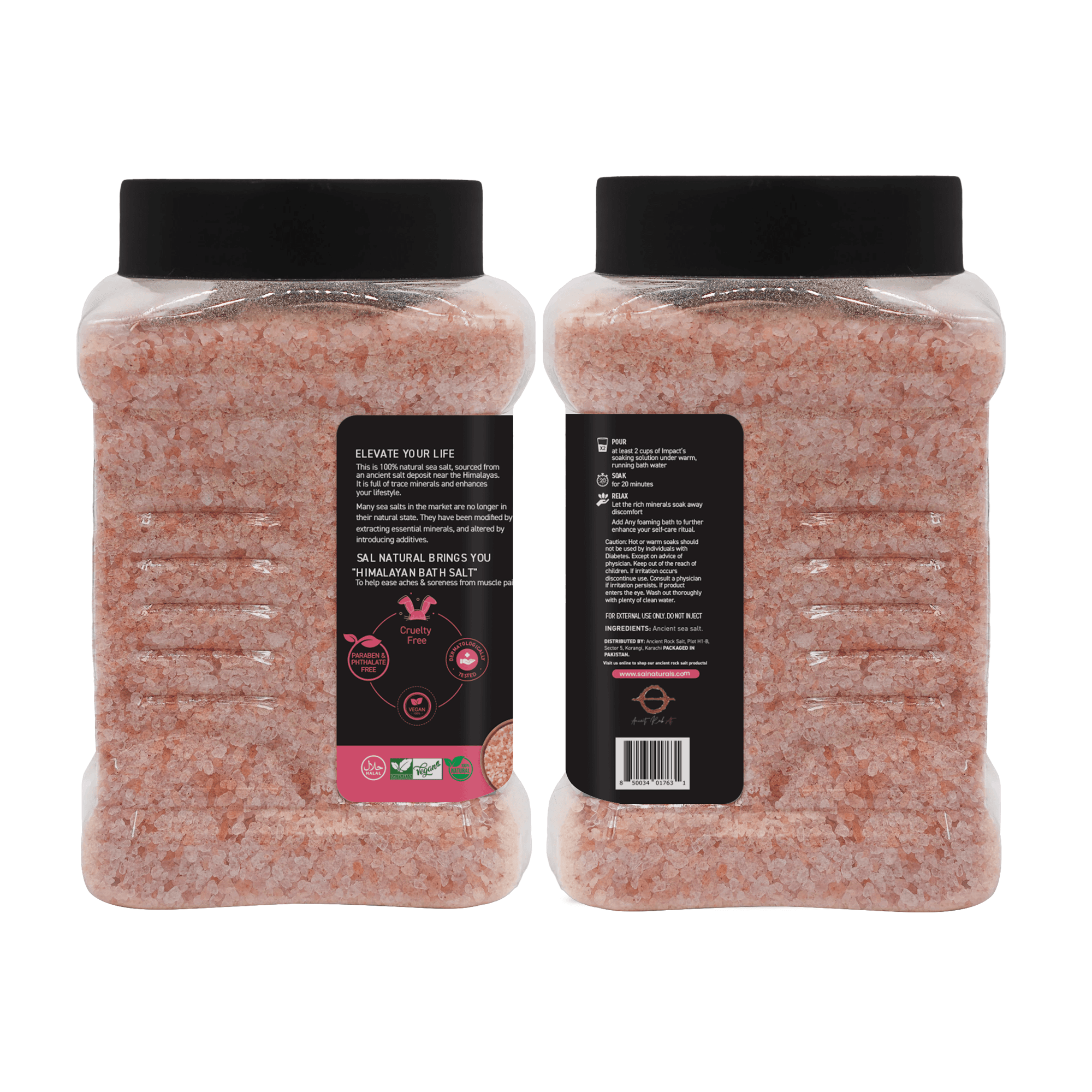 SAL Naturals Rose Bath Salt Soaking Solution