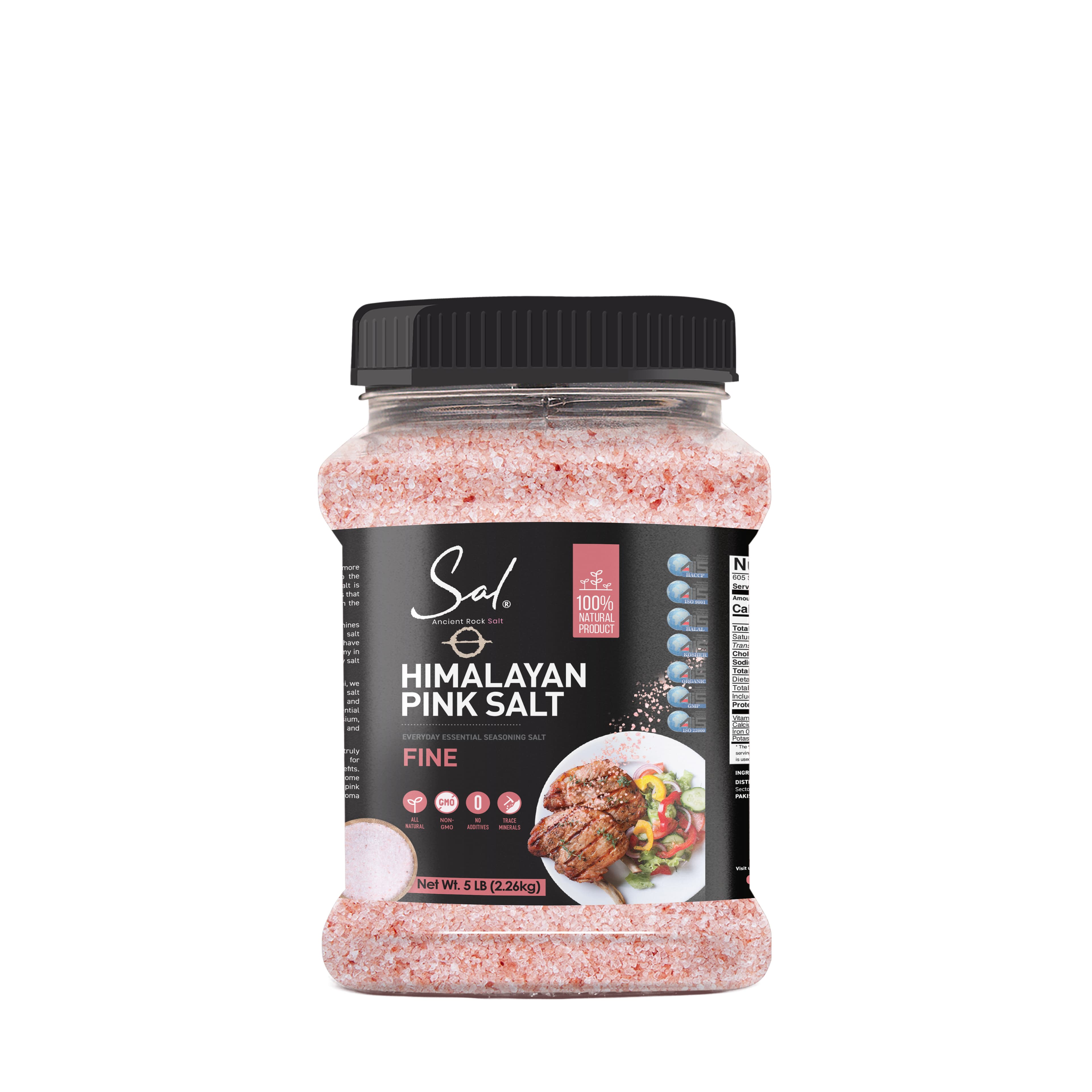Himalayan Pink Salt, Fine, 5 lb Jar
